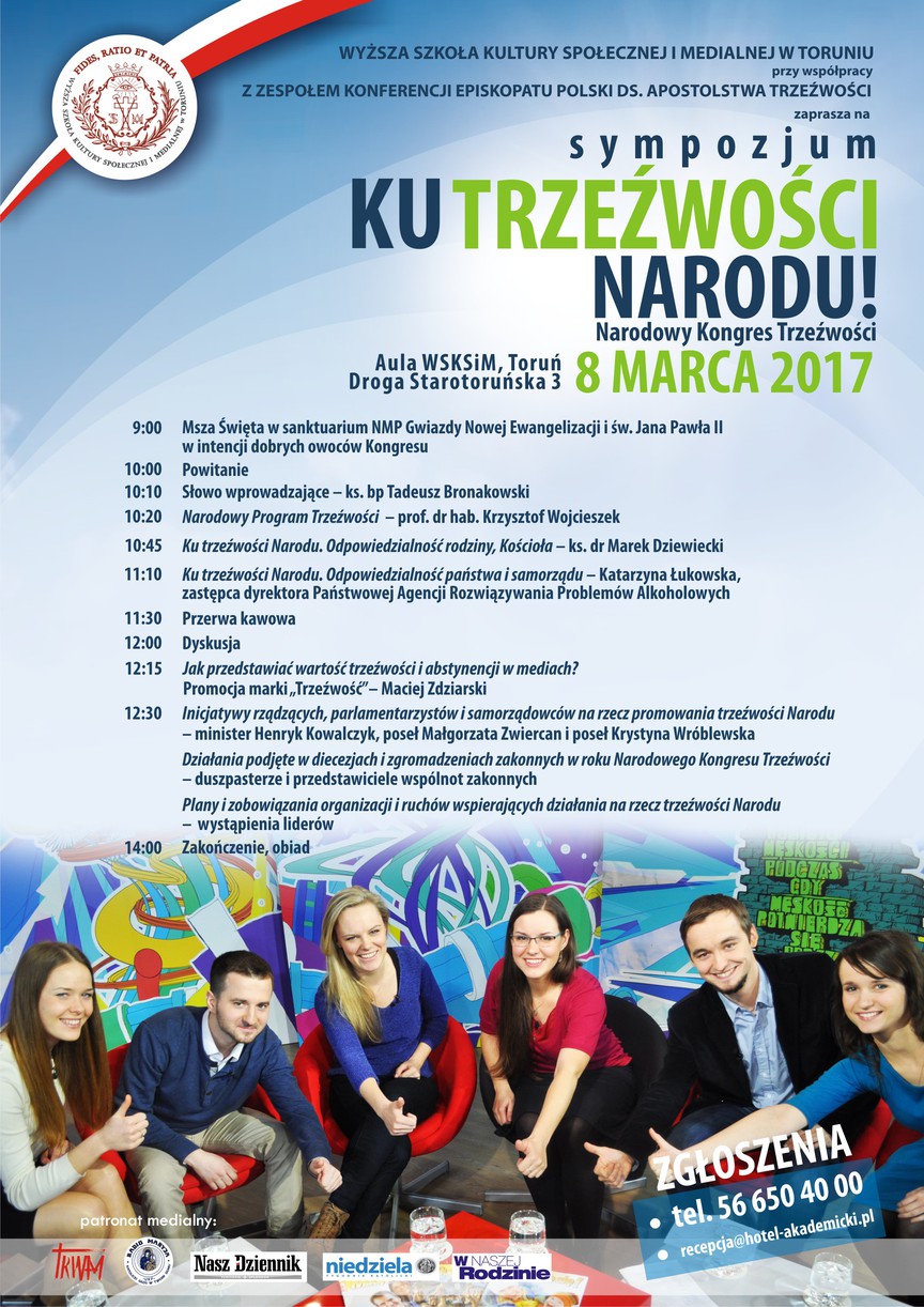 Zaproszenie na Sympozjum "Ku trzeźwości Narodu" w Toruniu