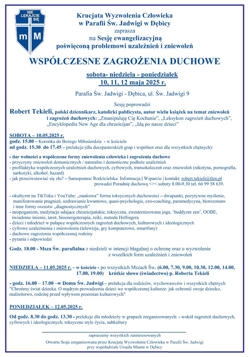 Sesja nt. Współczesne zagrożenia duchowe
